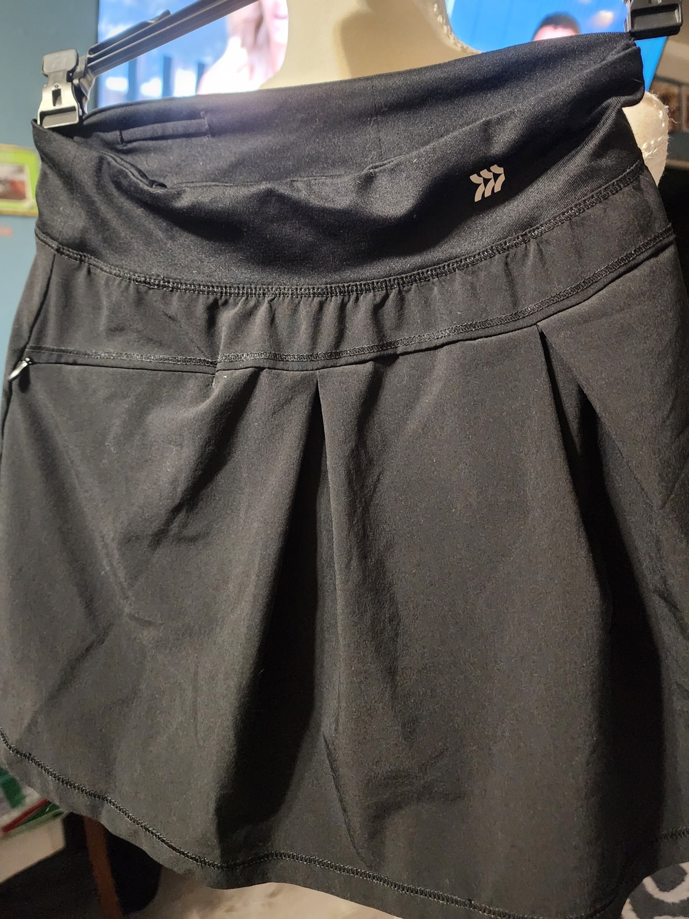 all in motion Black Pleated Performance Skort Sz Lrg(10/12)